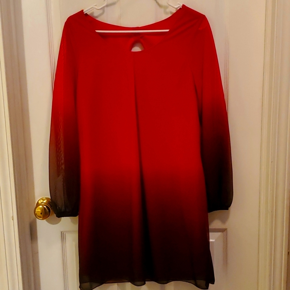 Ombre red dress